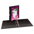 Back to School Sale | Avery 17001 3 Slant Rings 0.5 in. Capacity 11 in. x 8.5 in. Durable View Binder with DuraHinge - Black image number 2