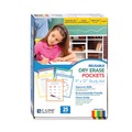 Sheet Protectors | C-Line 40620 Super Heavy-Duty Top Load 9 in. x 12 in. Insert Reusable Dry Erase Pockets - Clear Front, Assorted Border Colors (25/Box) image number 1