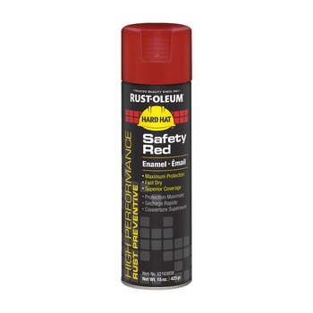 ARTS AND CRAFTS | Rust-Oleum V2163838 Hard Hat 15 oz High Performance V2100 System Rust Preventive Enamel Spray Paint - Flat Safety Red (6/Carton)