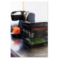Desktop Organizers | Safco 3275BL 11.5 in. x 8.25 in. x 8.25 in. 7 Compartments 3 Drawer Hospitality Organizer - Black image number 3