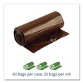 Trash Bags | Stout by Envision G3036B80 30 in. x 36 in. 30-Gallon 0.8 mil. Controlled Life-Cycle Plastic Trash Bags - Brown (60/Box) image number 3