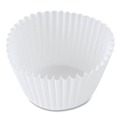 Cups and Lids | Hoffmaster 610070 2.25 Diameter x 1.88 h Fluted Paper Bake Cups - White (500/Pack, 20 Packs/Carton) image number 1