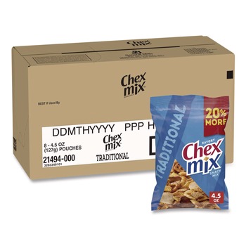 FACILITY MAINTENANCE SUPPLIES | Advantus 21494000 Snack Mix Savory Traditional, 4.5 oz Bag, 8/Box
