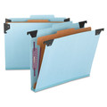 File Folders | Smead 65105 FasTab Letter Size 1 Divider Hanging Pressboard Classification Folders - Blue image number 0