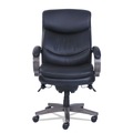 Office Chairs | La-Z-Boy 48962A 20.25 in. to 23.25 in. Seat Height Woodbury High-Back Executive Chair Supports Up to 300 lbs. - Black Seat/Back, Weathered Gray Base image number 1
