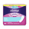 Skin Care & Hygiene | Always 10796PK Thin Daily Panty Liners, Regular, 120/pack image number 0