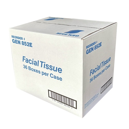 GEN GEN852E 2-Ply Facial Tissue Cube Box - White (36 Boxes-Carton)