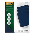 File Jackets & Sleeves | Fellowes Mfg Co. 52145 11.25 in. x 8.75 in. Executive Leather-Like Unpunched Presentation Cover - Navy (50/Pack) image number 0