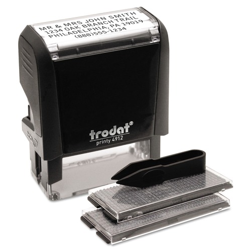 Stamps & Stamp Supplies | Trodat 5915 0.75 in.  x 1.88 in. Printy Do It Yourself Self-Inking Message Stamp - Black image number 0