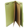 File Folders | Universal UNV10271 6-Section 2-Divider Pressboard Classification Folders - Letter, Green (10/Box) image number 4