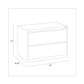 Office Filing Cabinets & Shelves | Hirsh Industries 14970 30 in. x 18.62 in. x 28 in. 2 Letter/Legal/A4-Size File Drawers Lateral File Cabinet - Putty image number 2