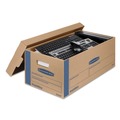 Boxes & Bins | Bankers Box 0065901 SmoothMove 12 in. x 24 in. x 10 in. Prime Moving/Storage Boxes - Small, Brown/Blue (8/Carton) image number 2