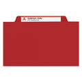 File Folders | Smead 14003 2 in. Expansion Top Tab Classification Folders with 6 SafeSHIELD Fasteners - Letter Size/Red Exterior (10/Box) image number 2