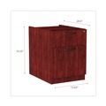 Office Carts & Stands | Alera ALEVA552222MY 15.63 in. x 20.5 in. x 19.25 in. Valencia Series 2-Drawer Hanging File Pedestal - Mahogany image number 5