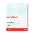 Notebooks & Pads | Universal UNV20631 8.5 in. x 11 in. Quadrille-Rule Glue Top Pads (1-Dozen) image number 0