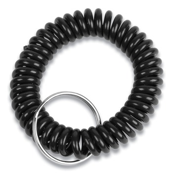 LABELS AND LABEL MAKERS | CONTROLTEK 565121 Wrist Key Coil Key Organizers - Black (12/Pack)