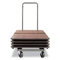 Just Launched | Alera ALEFTCART 20.86 in. x 50.78 in. to 72.04 in. x 43.3 in. 600 lbs. Capacity Metal Chair/Table Cart - Black image number 9
