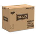 Food Trays, Containers, and Lids | SOLO 919017-PM94 11.5 in. x 8 in. MPS Plastic Hinged Lid Dinner Box - Black/Clear (100/Carton) image number 1