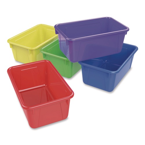 Boxes & Bins | Storex 62414U05C Cubby Bins, 7.8 x 12.2 x 5.1, Assorted Colors, 5/Carton image number 0
