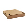 Food Trays, Containers, and Lids | BluTable REM-BX-KRSTCK-14KSBFL 14 in. x 14 in. x 2 in. Paper Pizza Boxes - Brown (50/Pack) image number 2