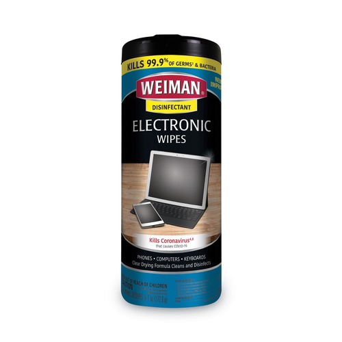 All-Purpose Cleaners | WEIMAN 93CT 1-Ply 7 in. x 8 in. E-tronic Wipes - White (4/Carton) image number 0