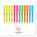 Highlighters | Universal UNV08857 Chisel Tip Assorted Color Pocket Highlighters (12/Set) image number 5