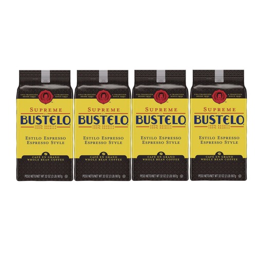 Coffee | Folgers FOL21892 Cafe Bustelo 32 oz. Bag Whole Bean Coffee - Espresso (4/Carton) image number 0