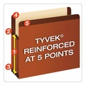 File Folders | Pendaflex 085545 5.25 in. Expansion Letter Size Premium Reinforced Expanding File Pockets - Red Fiber (5/Box) image number 4