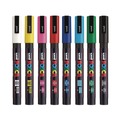 Back to School Sale | uni-ball PC3M8C Fine Bullet Tip Water-Based Paint Markers - Assorted Colors (8/Pack) image number 1