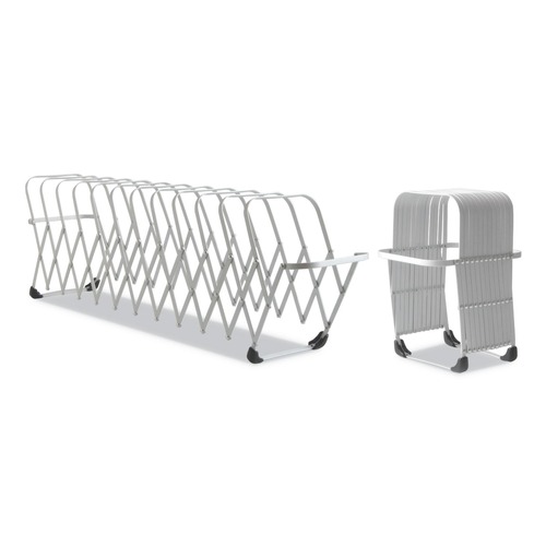 File Sorters | LEE 14112 Flexifile 6 in. x 6.75 in. x 10.5 in. 12 Section Letter/Legal Size  Expandable Collator to Organizer - Silver image number 0