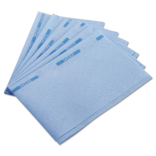 Cleaning Cloths | Chix 8253 13 in. x 21 in. Food Service Towels - Blue (150/Carton) image number 0
