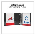 Binders | Universal UNV20747 11 in. x 8.5 in. 3 in. Capacity 3-Slant D-Ring View Binder - Black image number 7
