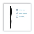  | Dixie SSK51 SmartStock Series-O 7 in. Mediumweight Plastic Cutlery Knives Refill - Black (40/Pack, 24 Packs/Carton) image number 3