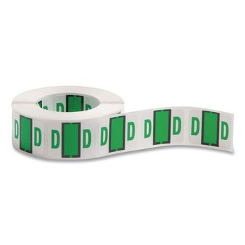 Smead 67074 1 in. x 1.25 in. D Color-Coded End Tab Filing Labels - White (1-Roll)