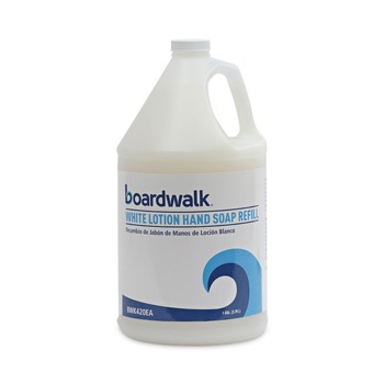  | Boardwalk 1812-04-GCE00 1 Gallon Mild Cleansing Lotion Liquid Soap - White, Cherry Scent (4/Carton)