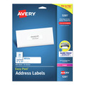 Labels | Avery 05261 Easy Peel 1 in. x 4 in. Address Labels with Sure Feed Technology - White (20/Sheet, 25 Sheets/Pack) image number 0