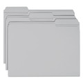 File Folders | Smead 12334 0.75 in. Expansion Reinforced 1/3-Cut Top Tab Colored File Folders - Letter Size/Gray (100/Box) image number 2