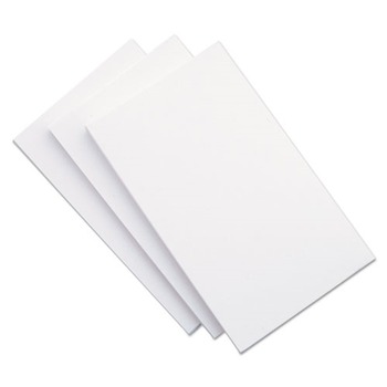 FLASH CARDS | Universal UNV47245 Unruled 5 in. x 8 in. Index Cards - White (500-Piece/Pack)