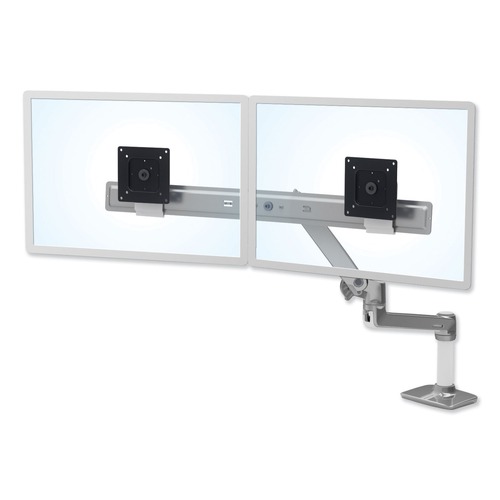 Monitor Stands | Ergotron 45-489-026 LX Dual Direct Polished Aluminum Monitor Arm For 25 in. Monitors image number 0