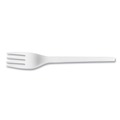Cutlery | Vegware VW-FK6.5 Compostable CPLA Cutlery Fork - White (1000/Carton) image number 0