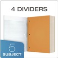 Notebooks & Pads | Oxford 65581 11 in. x 8.5 in. Sheets 3-Hole Punch 5 Subject College Rule Coil-Lock Wirebound Notebook - Randomly Assorted Cover Color image number 1