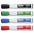 Washable Markers | EXPO 1944728 Broad Chisel Tip Magnetic Dry Erase Marker - Assorted Colors (4/Pack) image number 1