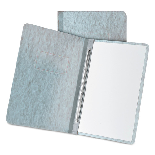File Folders | Oxford 12905 8.5 in. x 11 in. 3 in. Capacity 2-Prong Metal Fastener Heavyweight PressGuard and Pressboard Report Cover - Gray image number 0