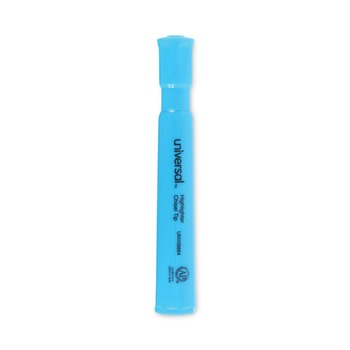 Universal UNV08864 Fluorescent Ink Chisel Tip Desk Highlighters - Blue (1 Dozen)