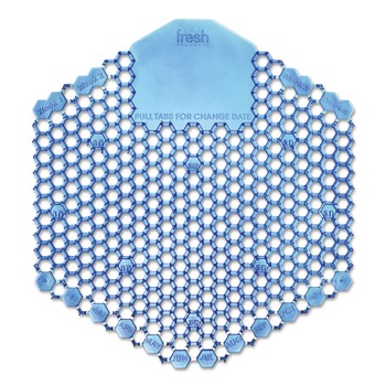Fresh Products 2WDS60CBL Wave 3D Urinal Deodorizer Screen - Blue, Cotton Blossom Scent (10/Box, 6 Boxes/Carton)