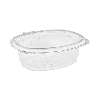 Pactiv Corp. YCA910240000 EarthChoice 24 oz. Recycled PET Hinged Container - Clear (280/Carton)