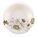  | Dixie SXB12WS Pathways 12 oz. Heavyweight WiseSize Paper Bowls with Soak Proof Shield - Green/Burgundy (4/Carton) image number 1