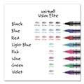 Pens | uni-ball 60134 VISION Fine 0.7 mm Stick Roller Ball Pen - Blue Ink Silver/Blue/Clear Barrel (1-Dozen) image number 9
