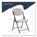 Office Chairs | Iceberg 64003 Rough n Ready 15.25 in. Seat Height Supports Up to 350 lbs. Commercial Folding Chair - Platinum Seat/Back, Black Base image number 4