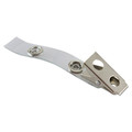 Back to School Sale | SICURIX BAU68010 0.38 in. x 2.75 in. ID Strap Clips - Clear (25/Pack) image number 2
